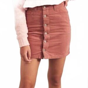 Hollister Pink Button-Up Mini Skirt